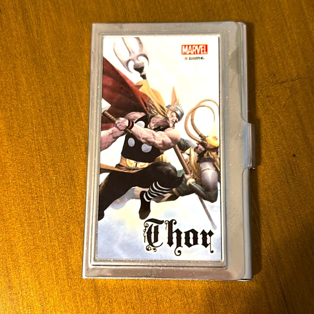 New Thor & Loki  Marvel Business Card Holder Metal